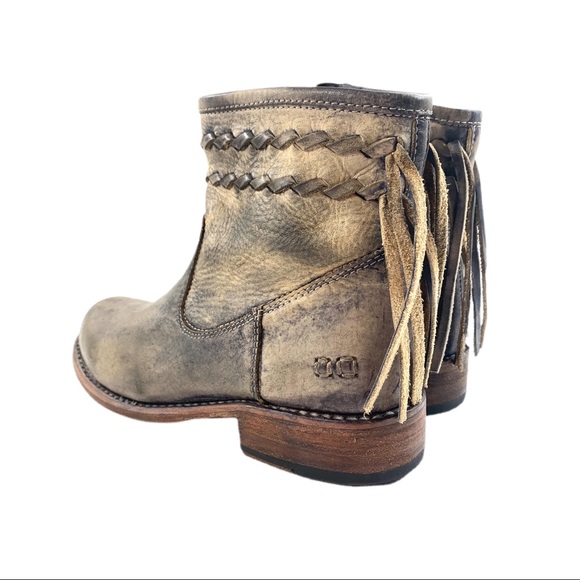 Bed Stu Craven Distressed Fringe Ankle Moto Boot 6 - Picture 5 of 9